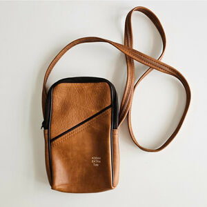 Vintage Kodak Ektra Tote Camera Bag Brown Crossbody Strap Retro 8”